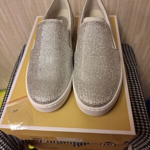 Michael Kors Womens Keaton Slip-on Rhinestone Shoe - Size 8